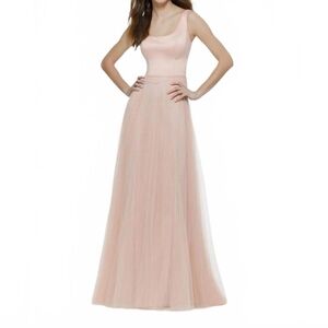 NWT MORILEE Blush Pink Satin English Net Gown US 12 (L)